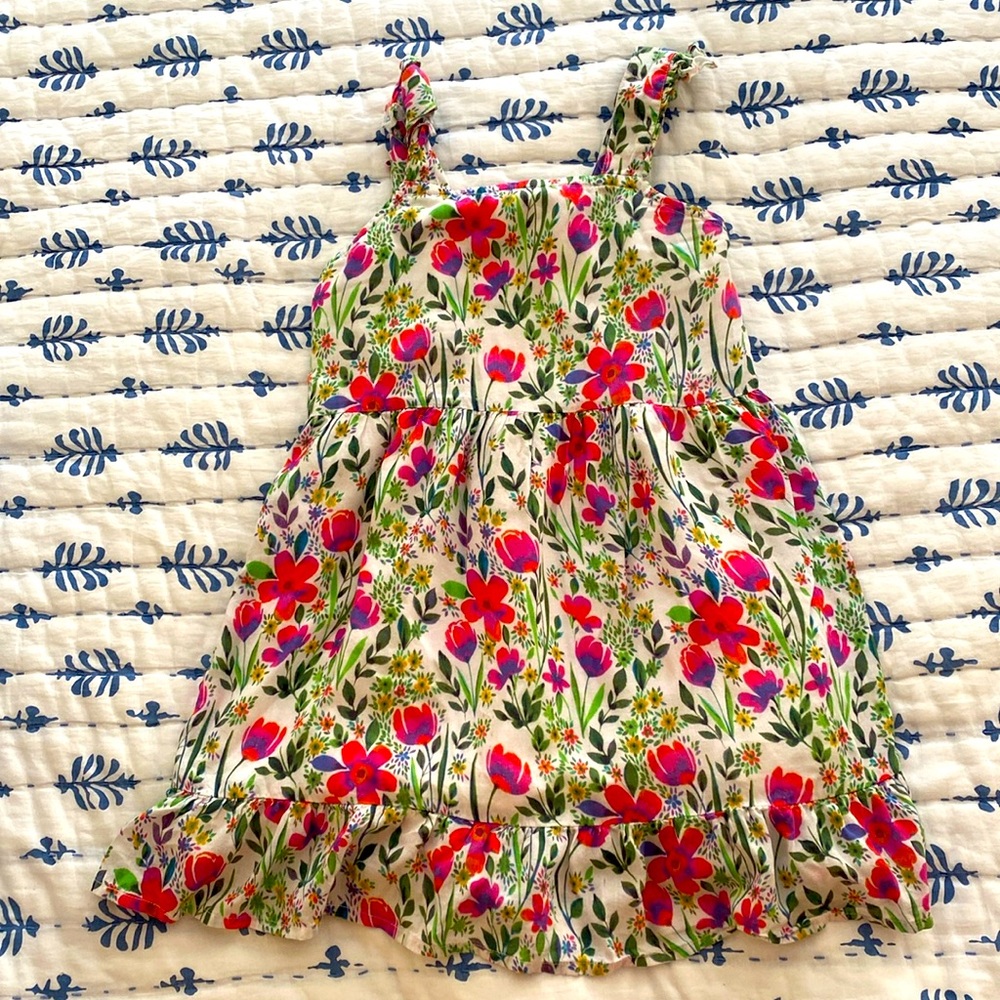 Floral sleeveless eGG New York size 5Y dress, great used condition.
